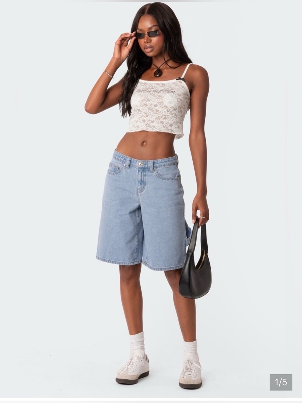 Edikted Denim Carpenter Jean Shorts / Baggy Summer Shorts small